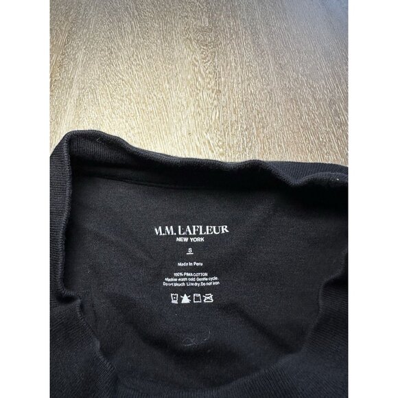 MM Lafleur The Leslie Classic T-Shirt - Organic Pima Cotton Black Size Small - Picture 4 of 7
